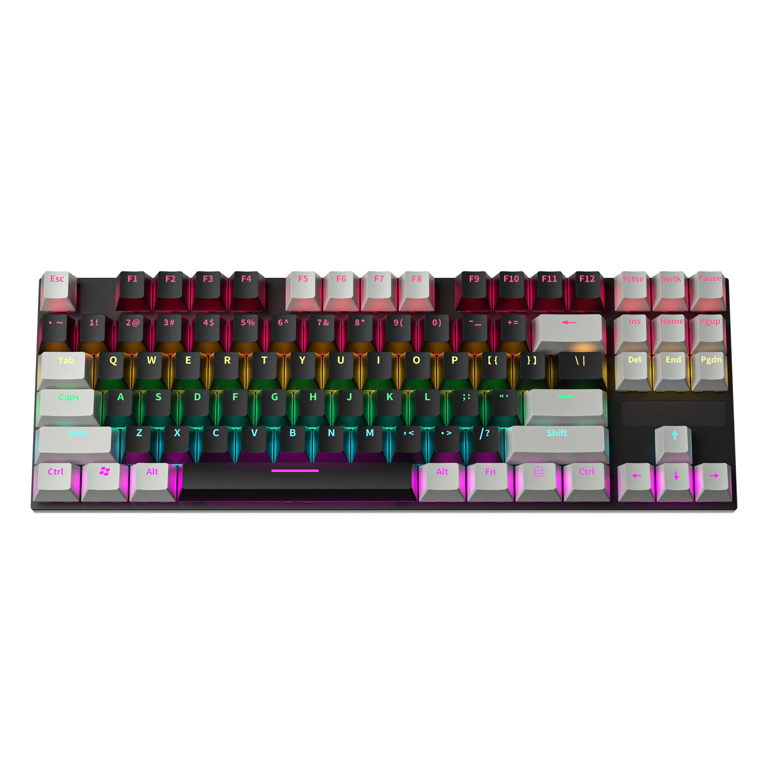 Проводная механическая клавиатура RGB PBT, 60% белая клавиатура, игровая мышь, геймер