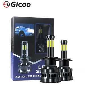 Faro Led Canbus de 8 lados para coche, 12V, H7, H11, H1, H3, H4, 360, H13, 9005, 9004, 24V, 10000lm, 9007