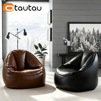 Housse de pouf inclinable moderne en cuir PU imperméable OTAUTAU SF319 – Aucun rembourrage requis