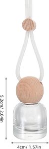 10ml Car Hanging Air Freshener Clear Eco-friendly Glass Screw Cap Matte <b>Diffuser</b> Scents Perfume <b>Bottles</b> - Product Image 2