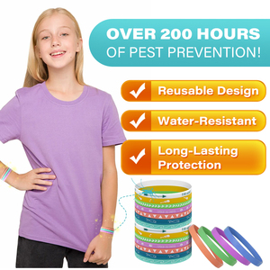 Bracelet anti-moustiques naturel, lot de 3, sans DEET, à base d'huiles essentielles végétales, pour enfants et adultes, camping en plein air, voyage - Product Image 4
