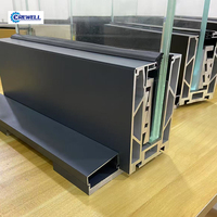 Rampe en verre sans cadre avec profilé en U en aluminium moderne et verre trempé, facile à installer pour villa, hôtel, escalier, balcon, véranda