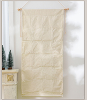 Nouveau design, vente en gros, calendrier de l'avent de Noël en tissu de coton imprimé fait main, écologique, pour enfants