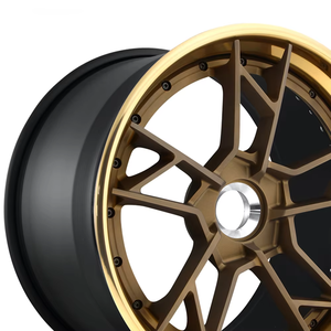 Striking Super Deep Concave Multi <b>Spoke</b> Three Piece Forged Aluminium Alloy Rim With <b>Wheel</b> Center Cap Universal Fit Passenger Car - Product Image 5