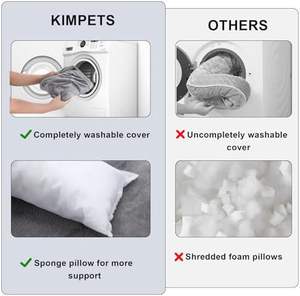 Cama grande para perros, sofá ortopédico impermeable de 52,8 pulgadas, sofá para mascotas con fondo antideslizante, cubierta lavable extraíble gris, espuma de apoyo - Product Image 5