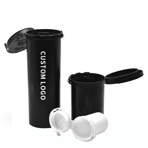 Custom Logo Printed Colorful Smell Proof Cr Plastic Container Tube Pop Top Packaging Tubes Vial Airtight Pill Squeeze Tube