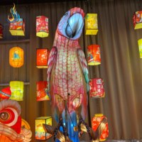 Lanterne en soie traditionnelle chinoise, lanterne réaliste en forme de perroquet, animal pour la décoration des festivals et l'éclairage des parcs