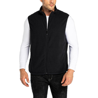 Chaleco de terciopelo de doble cara de lana transpirable cómodo para hombre de fabricante, trajes de invierno bordados con logotipo personalizado liso sin mangas