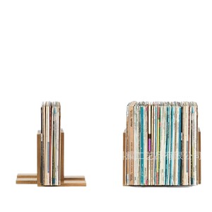 Wooden Book Shelf Adjustable Desktop Organizer For Books Magazines Cds <b>Records</b> Single Layer Storage <b>Stand</b> - Product Image 5