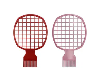 Spazzola per capelli districante con Logo personalizzato pettine Afro pettine a torsione Afro rosa pettine per capelli Afro