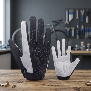 Leather Motocross Racing Gloves Unisex Full <b>Finger</b> Non-Slip Palm Guard for Off-road MX MTB DH Mountain <b>Bike</b> Downhill Cycling - Product Image 2