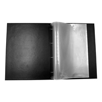 En gros Personnalisable A4 En Cuir Noir Menu Livre Feuilles Mobiles PVC Restaurant Menu Dossier Estampage Impression Manutention pour Hôtels