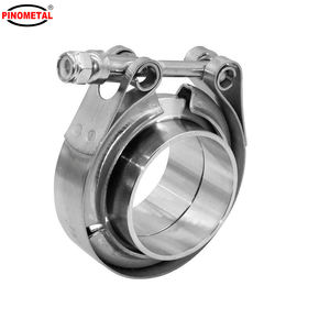 Pince à bande en <span class=keywords><strong>V</strong></span> d'échappement en acier inoxydable de 4 pouces avec bride mâle femelle - Product Image 1