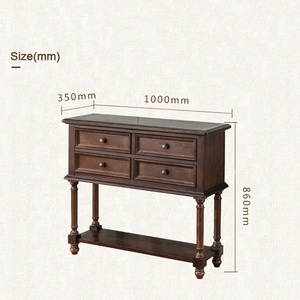 Home Furniture Shabby Chic Sideboard Vintage/wood <strong>Storage</strong> <strong>Console</strong> <strong>Table</strong> Brown for Living Room - Product Image 2