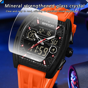 Reloj Sanda 6321 Minimalista con Forma de Barril para Adolescentes y Estudiantes, Reloj Deportivo Multifuncional a Prueba de Agua para Exteriores con Alarma y Función de Repetición - Product Image 5