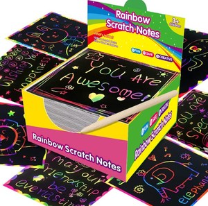 Custom 100PCs niños rascar tarjeta para el aprendizaje de la educación - Product Image 2