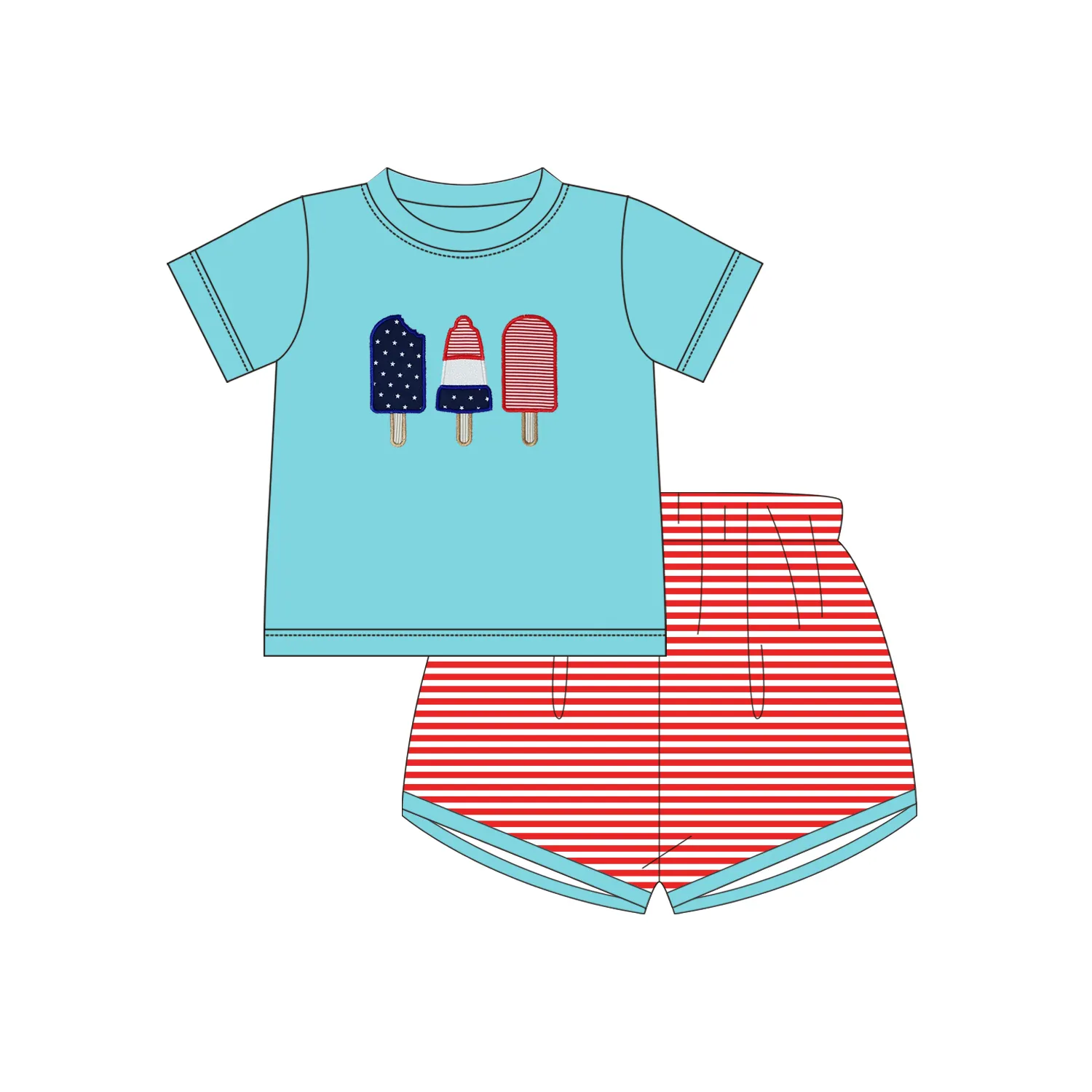 Boyis 2022 Summer Solid Color Cotton T Shirt And Shorts Kids Clothing Sets Custom Baby Boys Clothing Sets