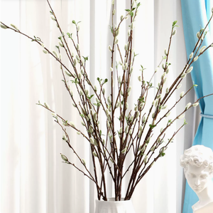 Grand Saule Blanc Artificiel 'Big Bud Pussy Willow' Grande Taille pour Composition Florale <span class=keywords><strong>de</strong></span> Mariage, Écologique et Durable pour Aménagement Paysager - Product Image 1
