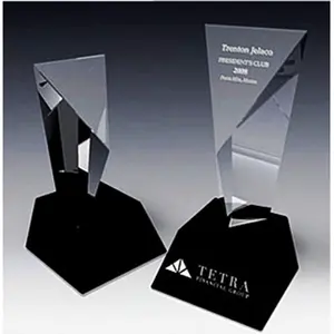 Troféu de vidro cristal personalizado, troféu de cristal personalizado para presentes corporativos