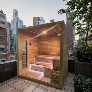 Canadese importato 4 persone cedro rosso caldo <span class=keywords><strong>palestra</strong></span> <span class=keywords><strong>Sauna</strong></span> con stufa elettrica 9KW vapore secco cicuta legno massiccio di pino senza portico - Product Image 3