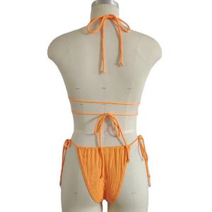 Nuevo Conjunto de Bikini de 2 Piezas para Mujer 2025, Sexy, con Tanga de Tiro Bajo y Tirantes en V, Sujetador Push-Up, Secado Rápido, Spandex/Poliéster - Product Image 3