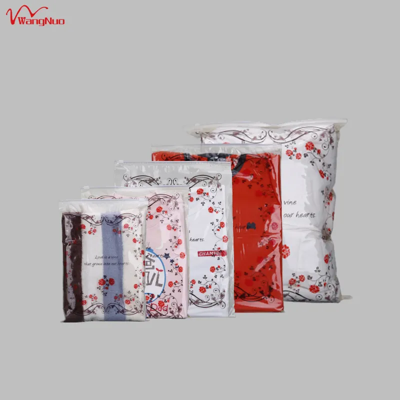 Frosted CPE Poly Bag Zipper Clothing Packaging Bags With Plastic Slider Wholesale Custom Waterproof PE T-shirt Bag Recyclable