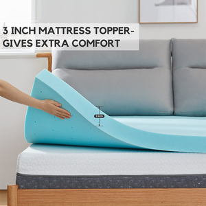 3 inch Bộ nhớ bọt giường nệm Topper Nệm Vật liệu futon Nhật Bản viscoelastic tấm xốp - Product Image 5