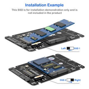 محول <span class=keywords><strong>M</strong></span>.2 NGFF MSATA SSD إلى SATA 3.0 مقاس 2.5 بوصة، محول M2 SATA SSD MSATA SSD، بطاقة رفع للكمبيوتر المحمول والكمبيوتر الشخصي، بطاقات إضافية تصل إلى 6 جيجابت في الثانية - Product Image 3