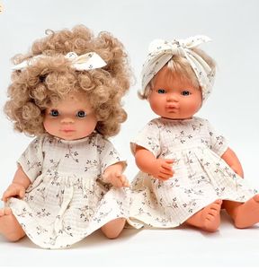 <span class=keywords><strong>Minikane</strong></span> 34 cm robes de poupée en mousseline de coton avec impression 13 pouces poupée branches mignonnes robes en mousseline vanille - Product Image 1
