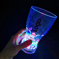 Verres à boire lumineux LED transparents de 12 oz en gros, logo personnalisé, gobelets luminescents pour mariages, événements scolaires, nouveau design