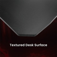 Escritorio de juegos rectangular de con portavasos para auriculares, mesa de juegos grande resistente, escritorio de juegos