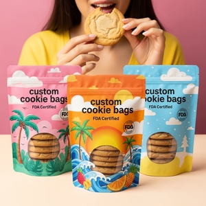 Custom Cookie Stand Up Pouch <b>Bags</b> FDA Certified Food Grade Digital Printed BOPP Laminated Heat Seal Packaging - Product Image 6