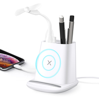 Articles les plus vendus en ligne, support mobile 4 en 1 avec double sortie USB, chargeur sans fil, porte-stylo