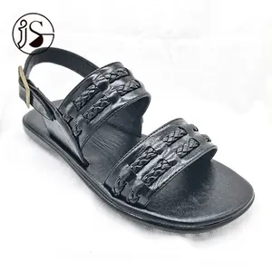 EW-Sandalias de playa para hombre, zapatos informales de estilo popular, color negro