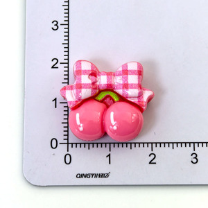 Cute Pink Purple Cherry Bunny Resin Hair <b>Clips</b> DIY Jewelry Accessories Mixed Colors Manual Craft For Daily Use - Product Image 5