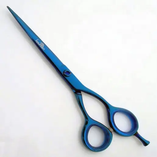 Hair Scissors Light Weight Blue Plasma Coated made of stainless steel razor sharp blades for professional hairdressers