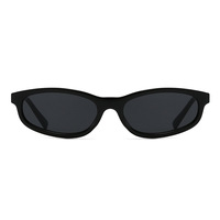Lunettes de soleil UNOC Fashion noires, petites, vintage, de créateur, tendance, élégantes, de luxe, monture ovale, personnalisables 2026