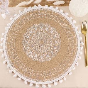 Napperons en jute faits à la main très demandés pour le dîner de Thanksgiving ou les réunions de famille, disponibles au meilleur prix - Product Image 6