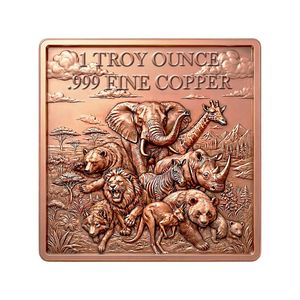 Nouvelle Arrivée Pièce Commémorative Rectangulaire Personnalisée en Cuivre Fin .999 Mat Gaufré 1 Ounce Motif <span class=keywords><strong>Jaguar</strong></span> Léopard pour Collection Privée - Product Image 3