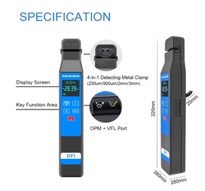Identificatore di Fibra Ottica HONDAO <span class=keywords><strong>OFI</strong></span> con Risposta d'Onda 800-1700nm, Funzioni VFL 10KM, Misuratore di Potenza OPM, Strumento FTTH - Product Image 4