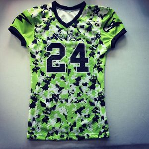 Uniformes de fútbol americano con bordado de primera calidad, ropa de fútbol de sarga transpirable en diseño de conjunto, tecnología de sublimación - Product Image 3