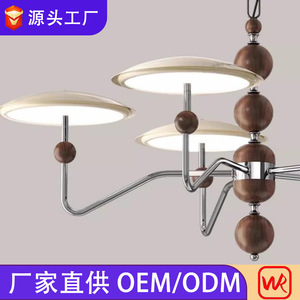 Multi Head Chandelier Led Light Source <b>E26</b> <b>Bulb</b> Base Round Shape Home Living Room Pendant Lighting - Product Image 3