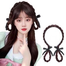 Couvre-chef d'événement pour enfants Point Ware Three Knitting Panytail Twin Hair pour la présentation de danse de la fille - Product Image 1