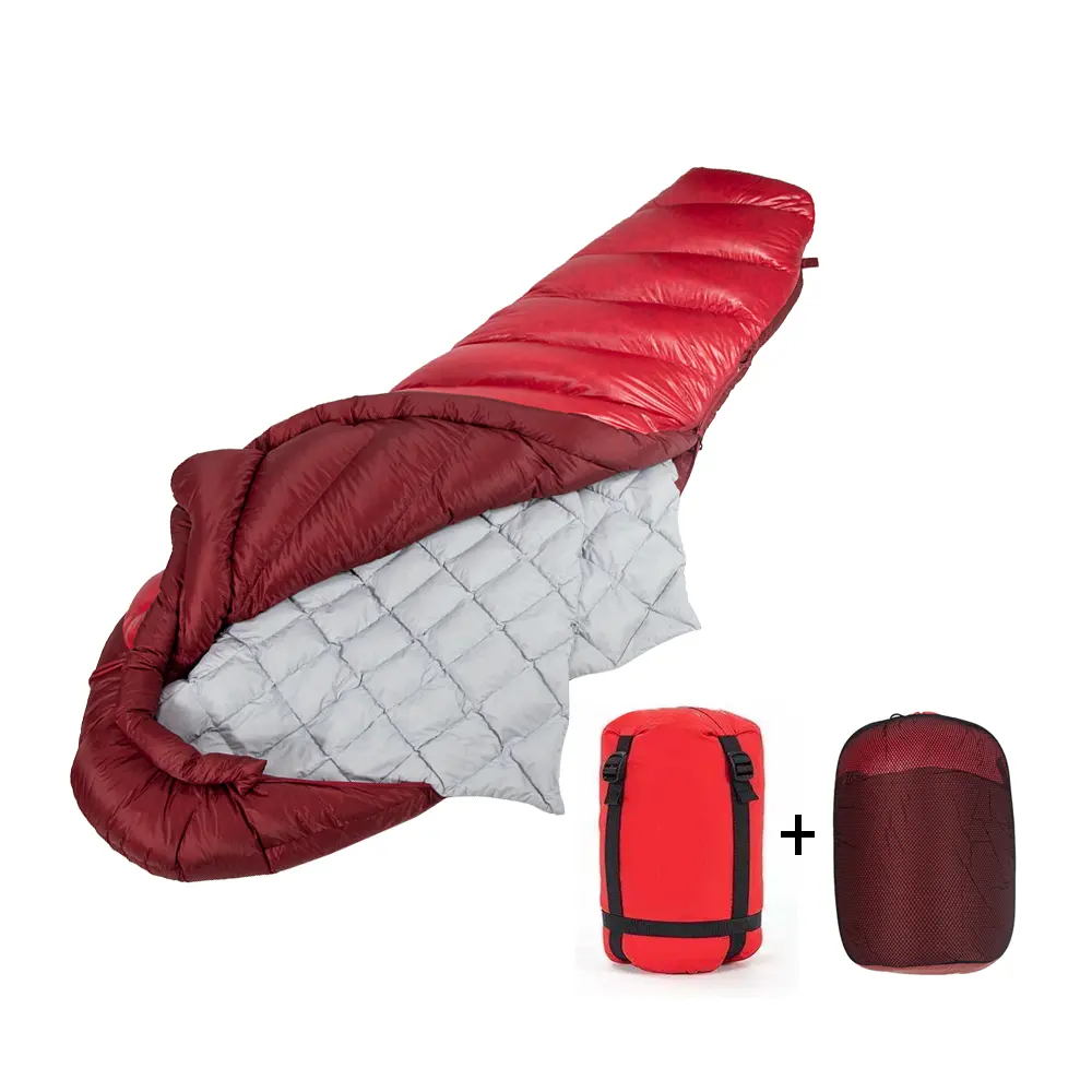 Vendita calda piuma d'oca sacco a pelo con spedizioni gratuite in coperta per l'inverno freddo di campeggio esterna