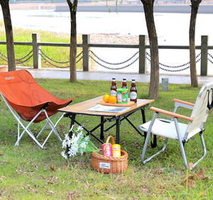 Table de camping pliable multifonction et chariot utilitaire, planche de couverture de remorque portable pour le camping en plein air, le stand de marché et le pique-nique - Product Image 2