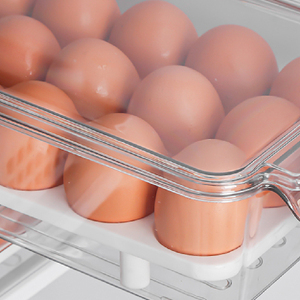 <strong>Plastic</strong> Kitchen Pantry Cabinet, Refrigerator or Freezer Food <strong>Storage</strong> <strong>Bins</strong> with Handles Food Organizer Egg Placement - Product Image 6