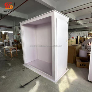 Logo gratuit personnalisé lisse support de stand de magazines de mode boîte à magazines fond de photographie avec lumière LED RVB - Product Image 1