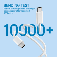 Câble de charge et de données USB-C vers USB-C de haute qualité 1M 2M 60W, câble USB-C à charge rapide pour téléphone et MacBook