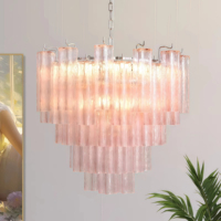 Lustre suspendu en verre de Murano de luxe français JYLIGHTING pour chambre à coucher, salon, projet d'éclairage d'escalier, luminaire suspendu au plafond