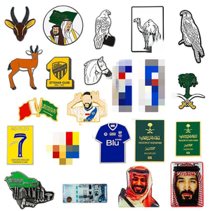 Orta doğu seyahat hatıra Abu dabi arap bae suudi arabistan futbol bayrağı yıldız Ronald pin - Product Image 1
